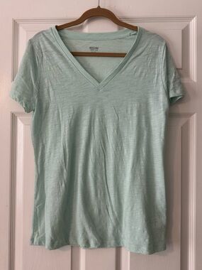 Mossimo Supply Co. Short Sleeve V-Neck Tee in Mint Green